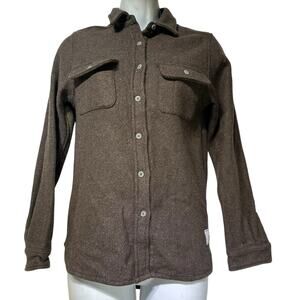 Anian Painters Coat Jacket Purple Recycled Cotton XS Long Button Up